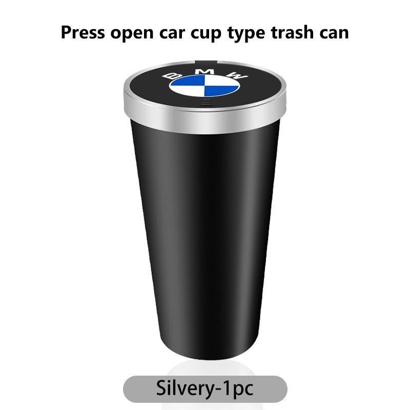 AABY1 Car Center Console Garbage Bin Storage Trash Can Cup Holder For BMW M Performance E36 E46 E60 E90 E91 E92 E93 F30 F20