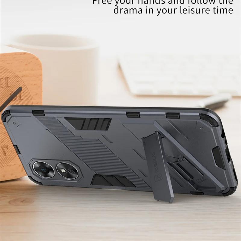 Для OPPO A17 A97 A57 4G противоударный бронированный чехол задняя крышка магнитная подставка противоударные защитные чехлы для телефонов Coque