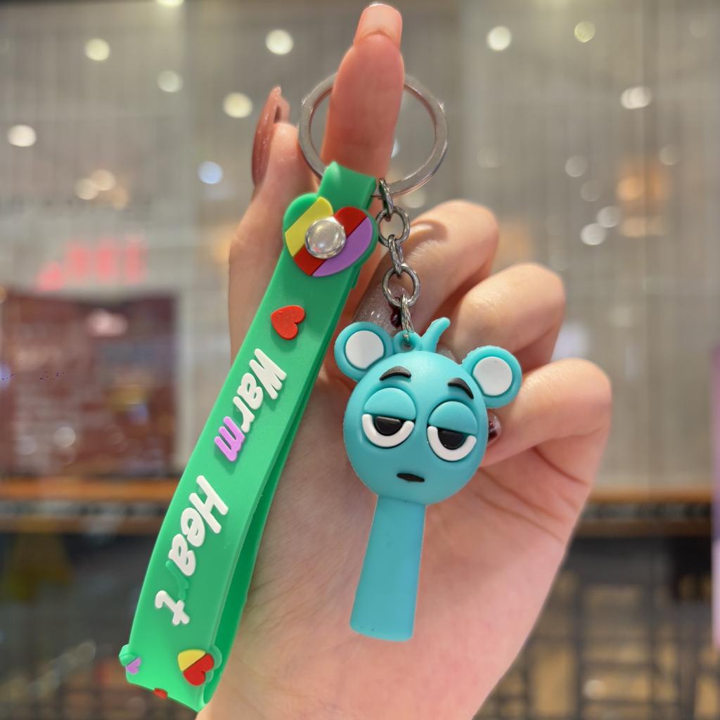 Cartoon Keychain Pendant, Wooden Stick Figure, Key Chain, Blind Box, Tide Play Pendant.