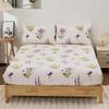 3Pc Floral Bed Sheet Set  Bedroom Printed Bed Cover 100%Polyester Elastic Band Around Mattress Cover King Size Bed Cover