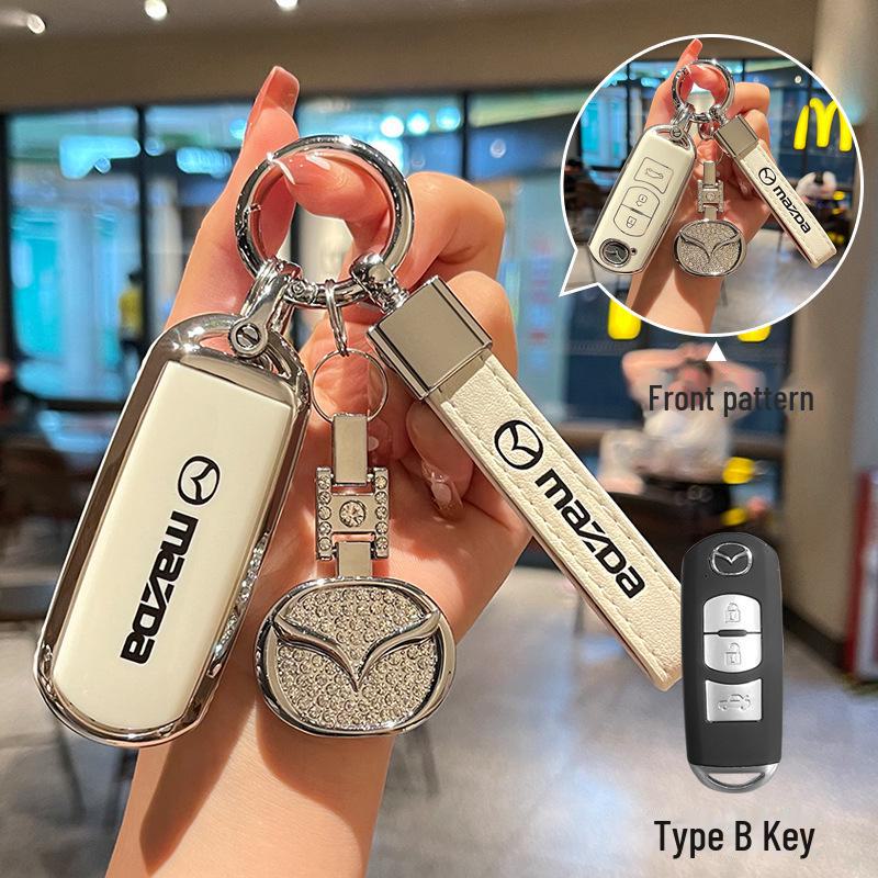 Mazda Key Cover for 3/CX-4/CX-5/Atez/CX-30 - Full TPU Protective Shell with Buckle