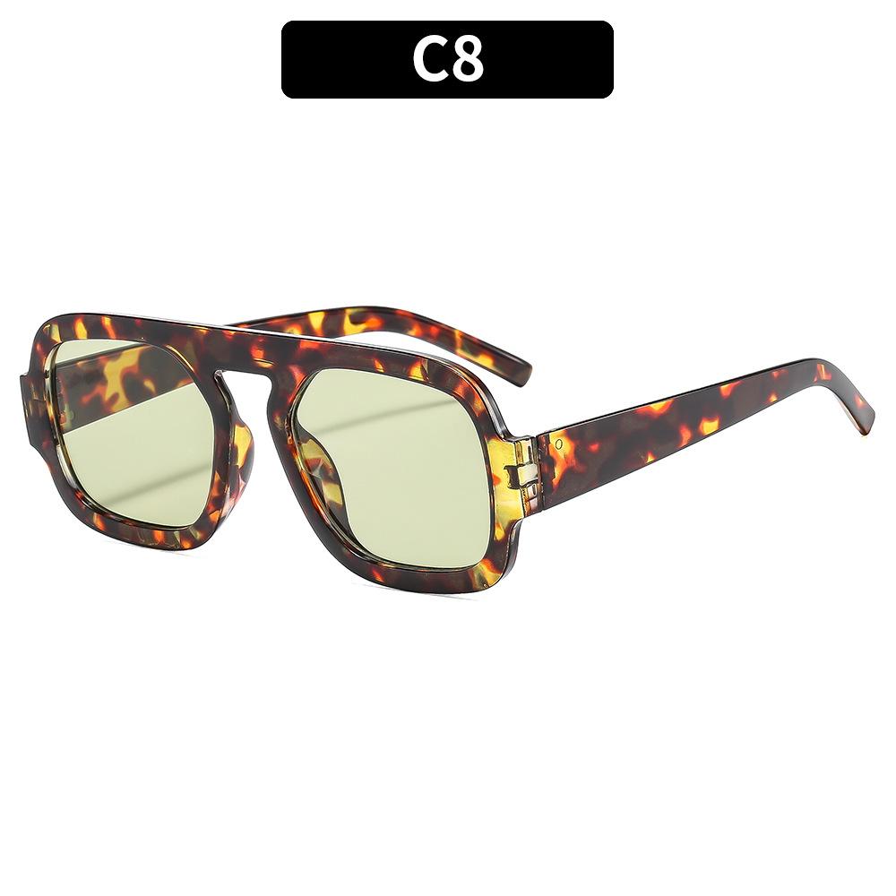 New Cool Double Bridge Oval Sunglasses Fashion Women Summer Sun Shading Eyeglasses Men Driving Sun Protection Eyewear Uv400