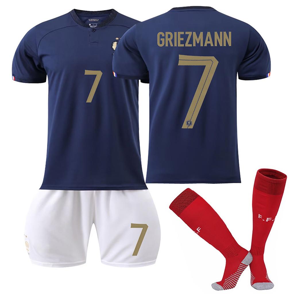 Комплект детского футбольного тренировочного костюма 22/23 France Home Jerseys