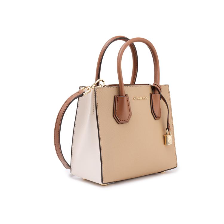Michael Kors MK Mercer Французский Винтажный Замок Кожаный Сумка-гармошка Сумка на плечо Сумка через плечо Средний Женские сумки Верблюжий 30H0GM9M8T-CAMEL-COMBO