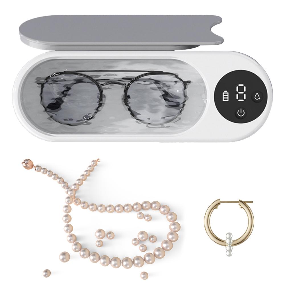 Ультразвуковой очиститель серебра и золота, высокочастотный вибрационный очиститель очков, очиститель кистей для макияжа, USB-аккумулятор для монет, зубных протезов