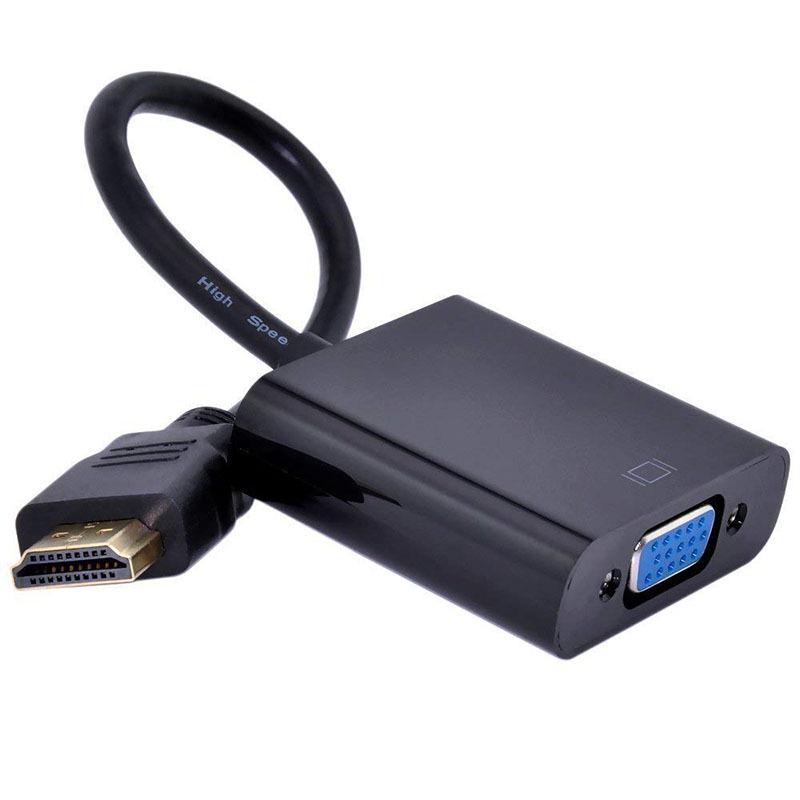 Кабель-переходник, совместимый с HDMI на VGA (черный)