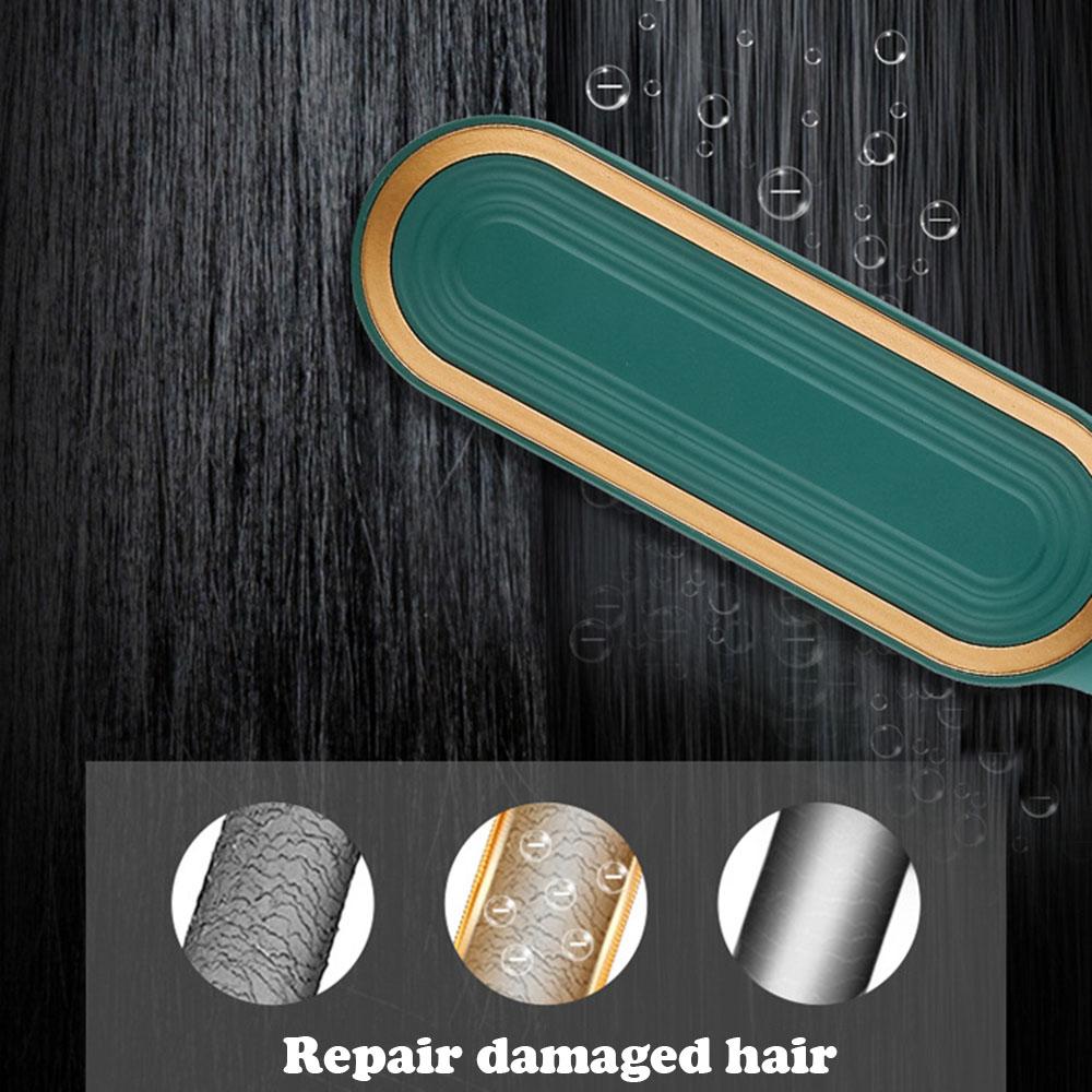 2 в 1 выпрямитель для волос щетка разглаживающий утюжок ЖК-дисплей отрицательные ионы быстрый нагрев против ожогов выпрямление волос и завивка расческа