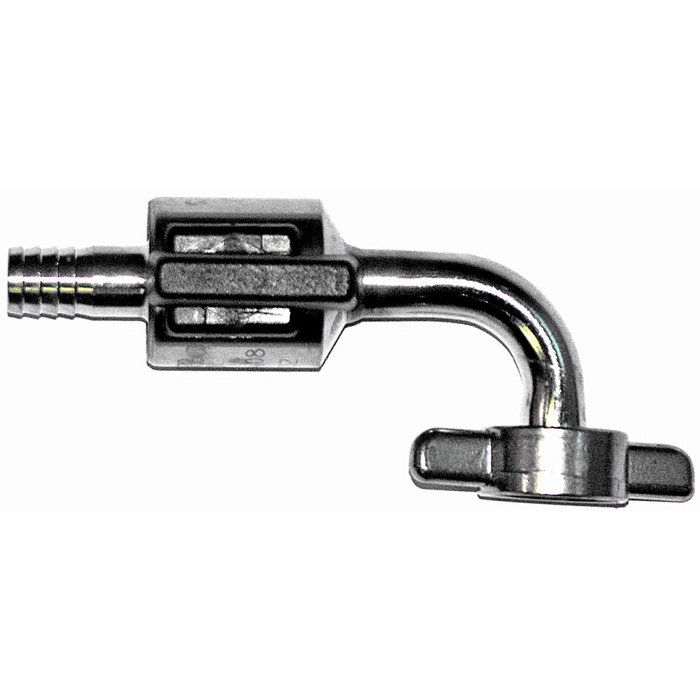 Robinet tireuse à bière - ICH-ZAPFE - Courbé - Acier inoxydable - NW 7 mm - Résistant à la corrosion