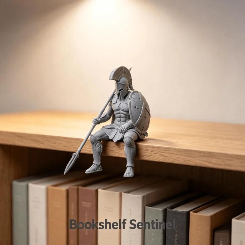 Фигурка сидящего спартанского воина, 3D-печать, с свисающей ногой, греческие статуэтки, декоративный экран, мини-декор для игрового стола, офиса, подарки