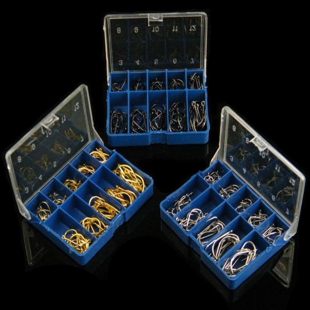 100PCS Jigging Freshwater Fishing Hooks #3-#12 Carp Fishhooks Fishhook Barbed Hooks Carp