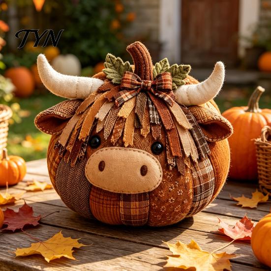 Cute Animal Decoration Crafts Pumpkin Patchwork Kit, DIY Fox Cat Owl Sewing Fabric Craft Projects Kit for Adults, Home Fall Easy Kids