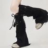 Spicy Girl Cross Leg Warmers Y2k Trumpet Leg Covers Cute Pile Up Socks Fall Winter