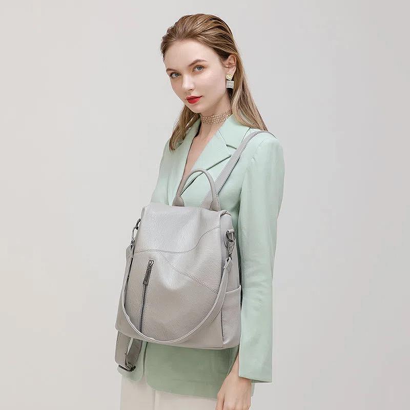 Рюкзак из натуральной кожи, женский универсальный рюкзак из мягкой кожи, большой вместительности, противоугонный женский рюкзак, дорожная сумка