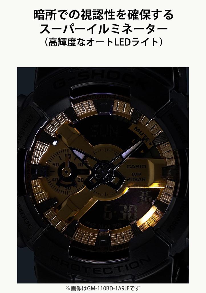 Часы Casio с металлическим корпусом черные G-Shock GM-110BD-1A9JF мужские