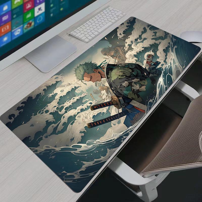 One Piece Zoro Mouse Pad Notbook Gaming Large Keyboard NonSlip Rubber Computer Carpet Desk Mat PC Gamer Xxl MousePad Youth Gifts