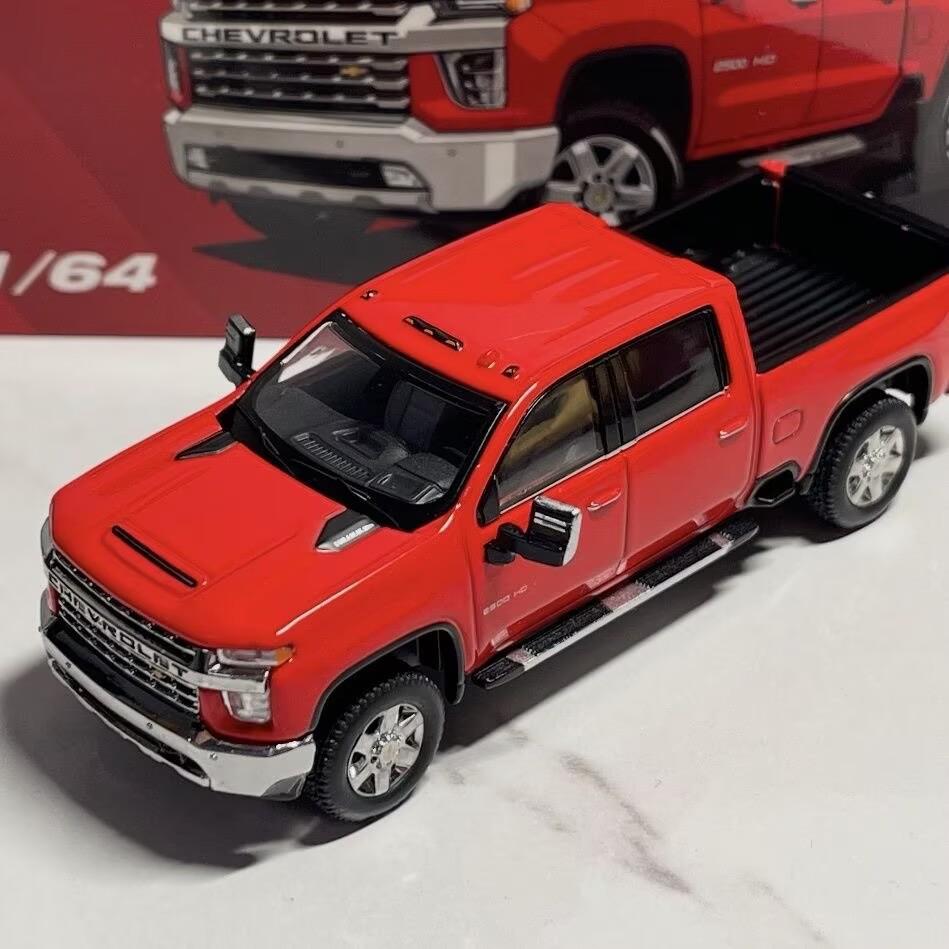 1/64 Silverado HD 2020 Сплав Пикап Модель Автомобиля Литье под Давлением Металл Внедорожники Модель Автомобиля Симуляция Миниатюрный Масштаб Детская Игрушка Подарок