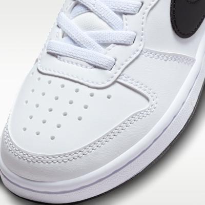 Nike Кроссовки Court Borough Low Recraft Белые Черные (PS)