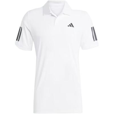Мужская футболка-поло Club 3-Stripes Белая Уличная одежда JE0412