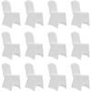 VidaXL Elastic Chair Covers White 12 Pcs