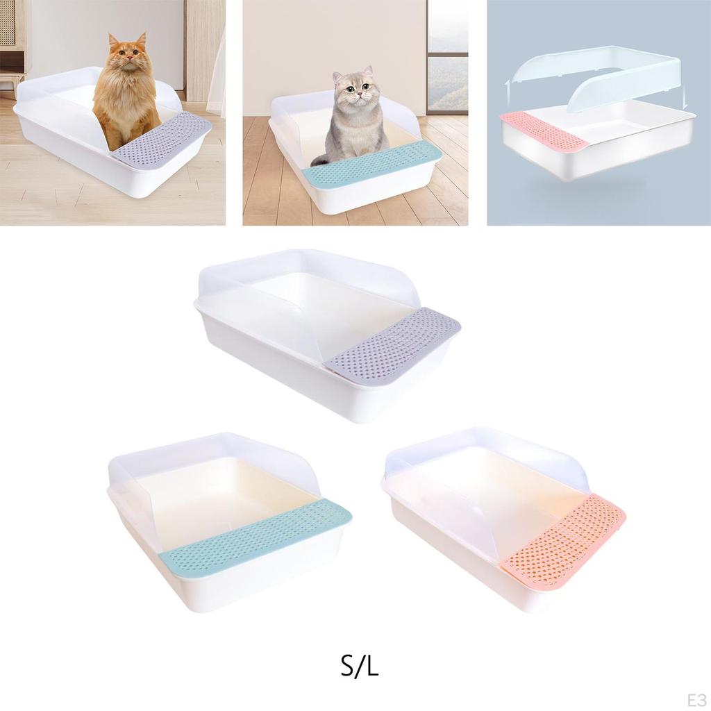 Open Tray Cat Toilet Wear Resistant with High Side Non Anti Splashing Kitty Litter Box Sandbox for
