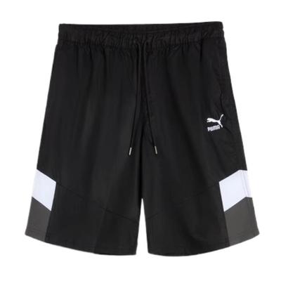 Puma Архивный Пакет Тканые Шорты Красочные Удобные Мягкие Универсальные Повседневные Шорты Шорты Унисекс Черные 622784-01