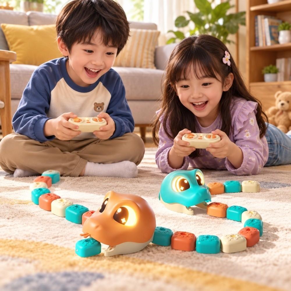 Rechargeable Remote Control Car Magnetic Magnetic RC Car Racing Model Greedy Snake Car Boys Toy