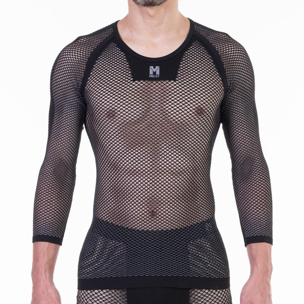 Millet Drynamic Mesh Sleeve Crew Newlogo Оливковый Размеры Мужское 3/4 Белье, MIV01356, (НОВЫЙ ЛОГОТИП), L-XL