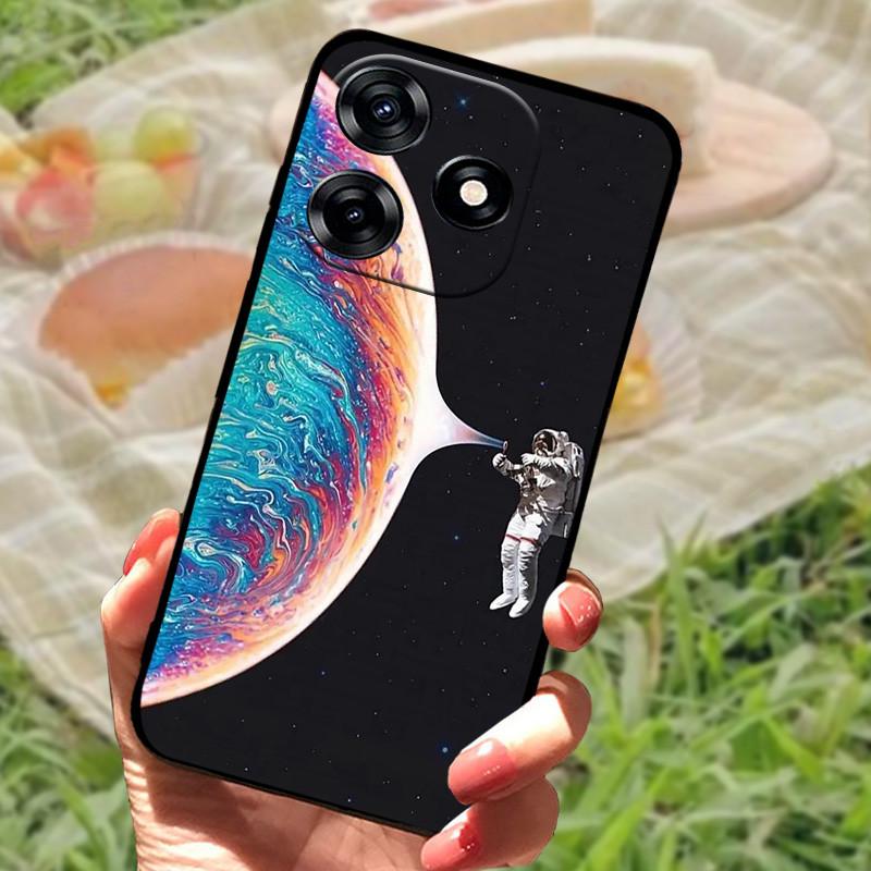 For Tecno Spark 10C Case Spark10 4G Soft Silicone Back Case for Tecno Spark 10 10 C Spark10C Phone Cover Black Bumper TPU Funda