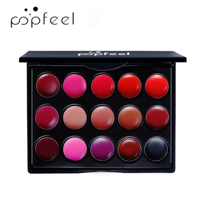 Набор помад POPFEEL15 цветов, набор палитр помад, стойкий блеск для губ, косметика, оттенок для женщин, недорогой мини-маленький бьюти-пятно