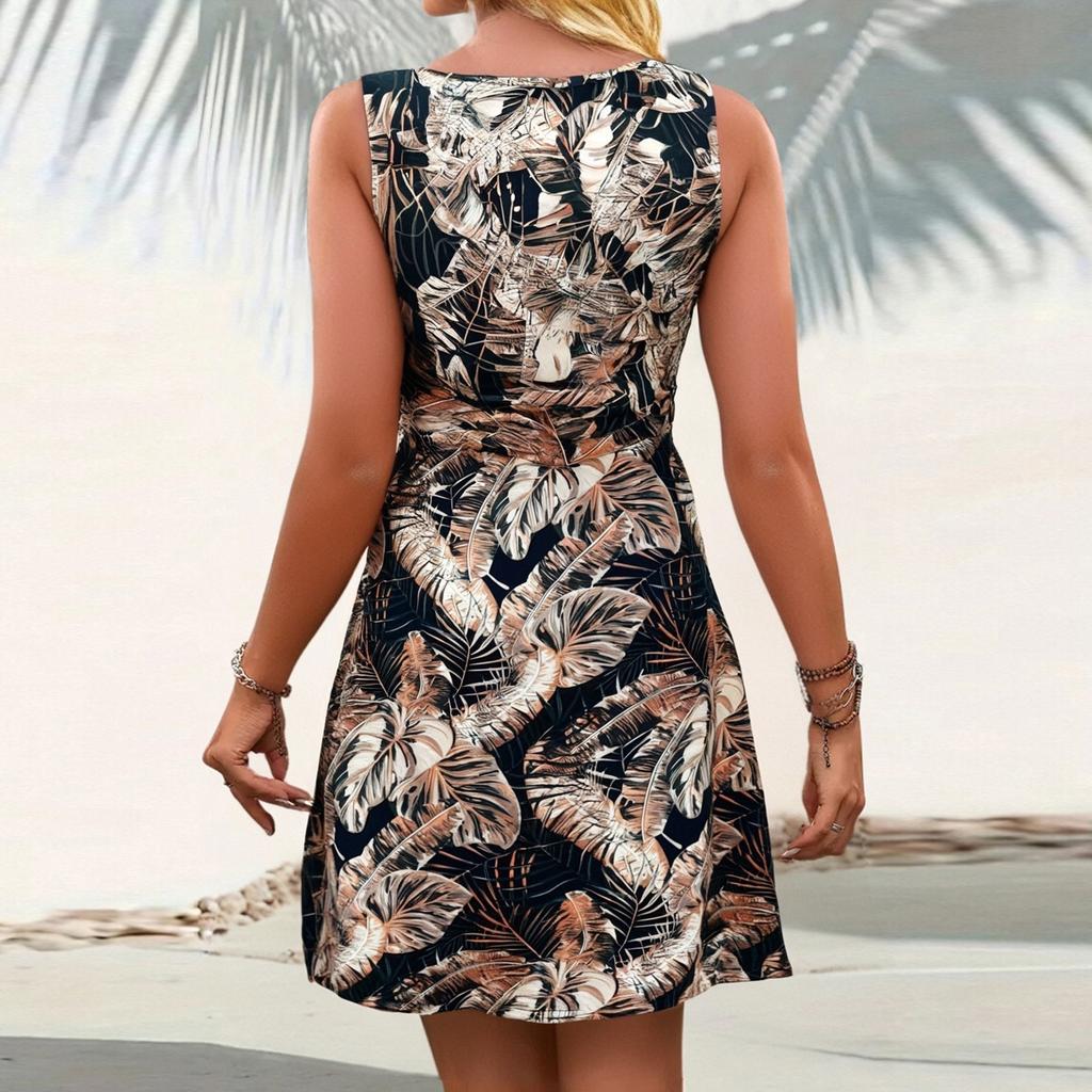 Women's Casual Sleeveless Sundress Plain Long Summer Beach Maxi Dress