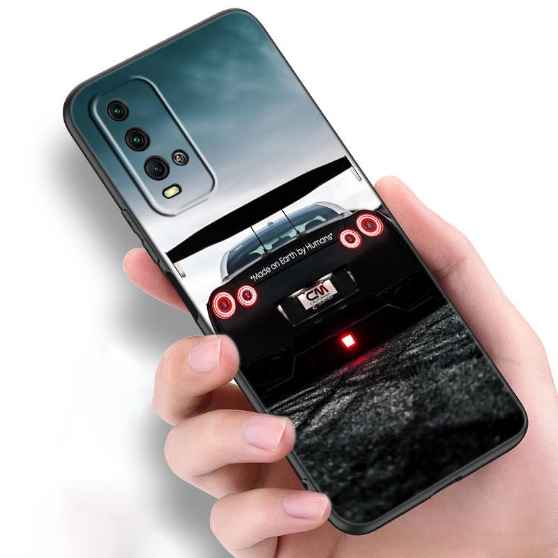 Крутой спортивный автомобильный чехол для телефона Xiaomi Redmi Note 10 9 Pro Max 10S 10T 9A 9C 9S 9T 8A 8T 8 7 Pro Мягкий черный чехол из ТПУ