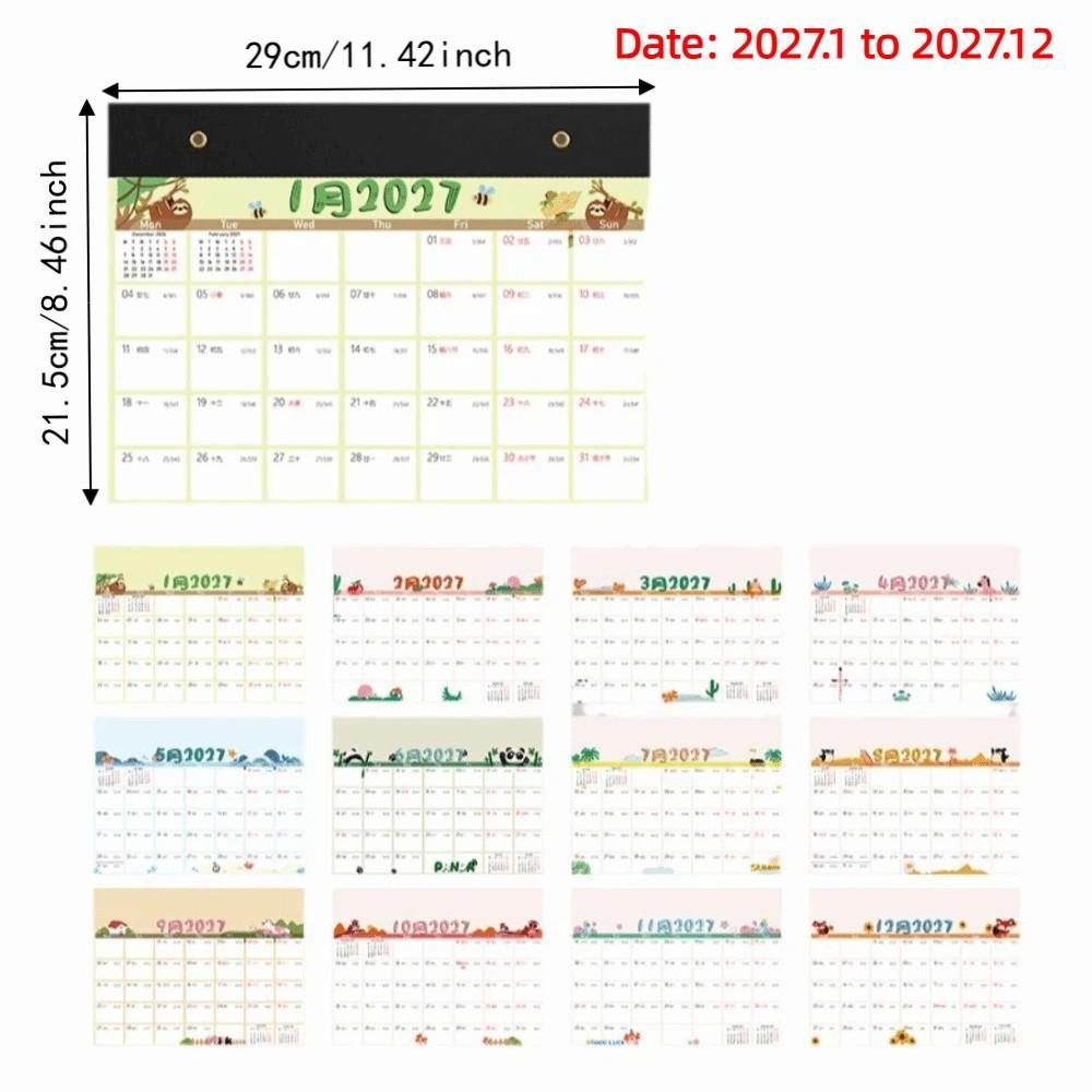 2027 Wall Calendar 12 Months Calendar Planner Time Tool Agenda Planner Stationery