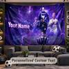 Wall Hanging Tapestry Custom NameCristiano Ronaldo Pattern Personalized Printed Fabric Wall Decor