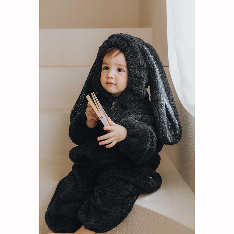 Spring Baby Girls Boys Rabbit Romper Jumpsuit Hooded Pajamas Boys Homewear Outfits Baby