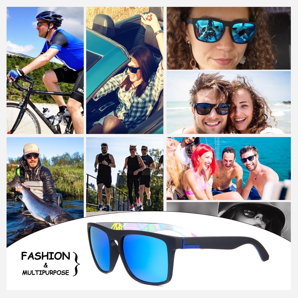 Queshark Поляризованные спортивные очки для бега, рыбалки, пешего туризма и велоспорта для мужчин и женщин