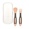 Mom Tree Bendable Spoon + Fork + Case Set, Pink, Spoon + Fork + Case 1 Set, Korean Popular Tableware