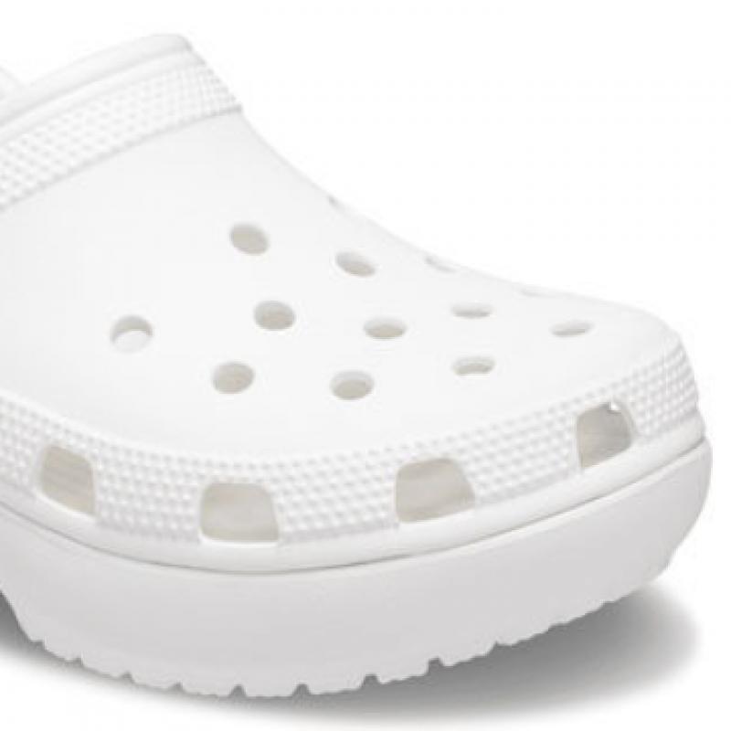 Crocs Женские классические сабо на платформе, белые 206750 100