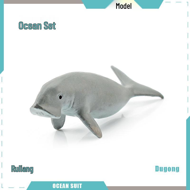Children's Marine Animal Model Set: Mini Whale, Shark, Dolphin, Turtle, Sea Lion