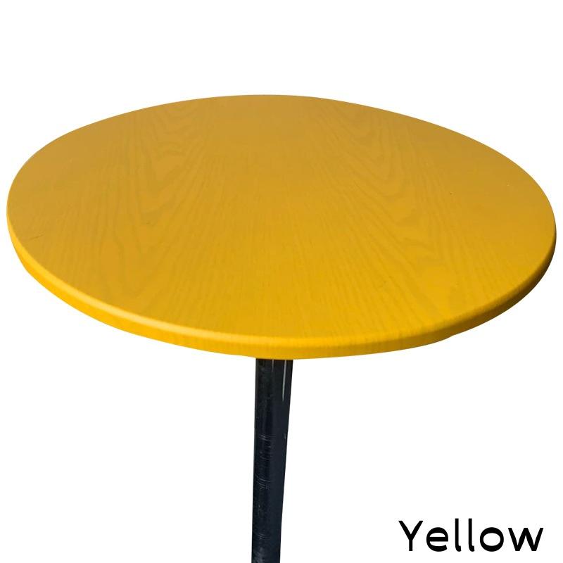 60-140cm Waterproof Oil-Proof Elastic Round Tablecloth Fitted Cover for Wedding Hotel Dining Decoration