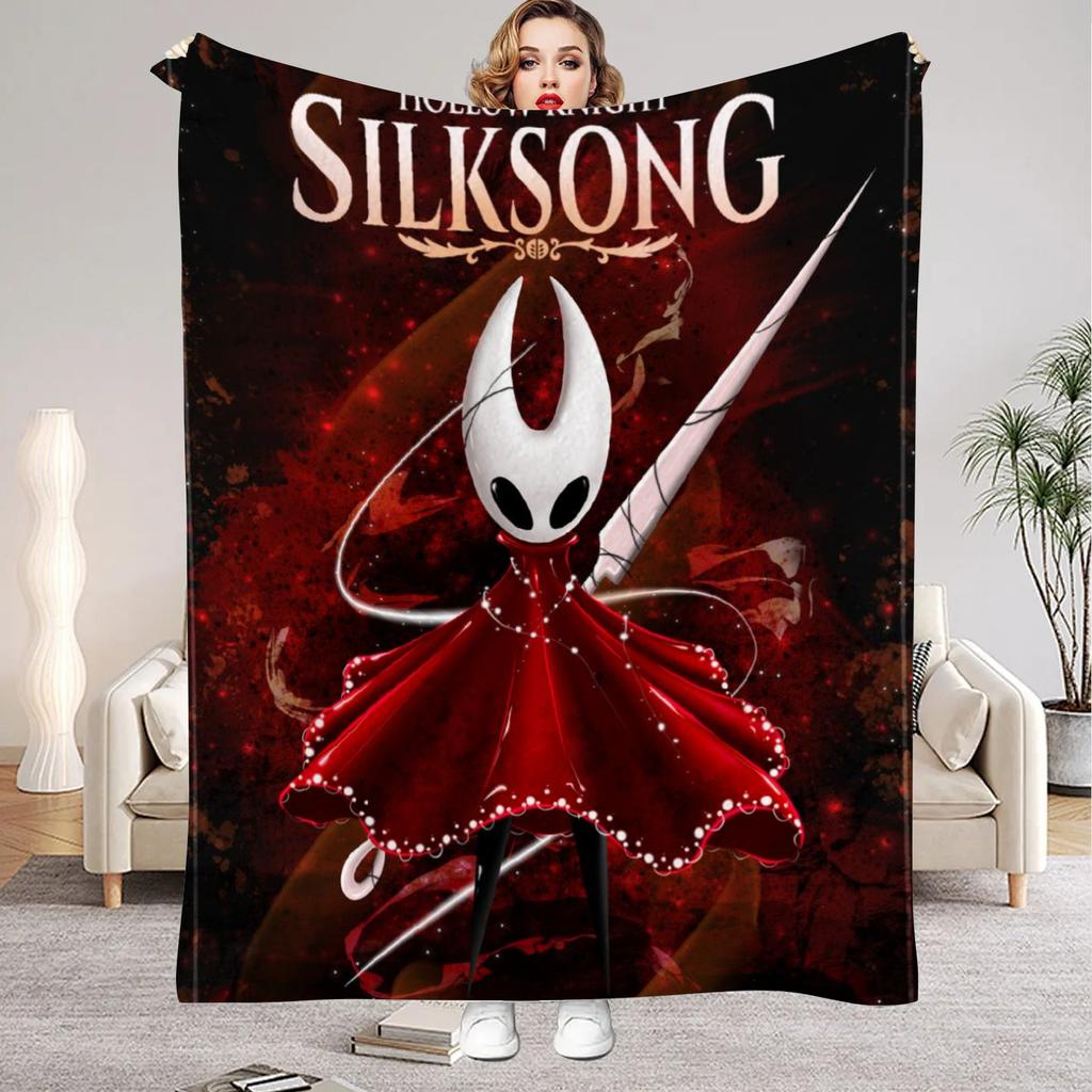Hollow Knight Blanket Cartoon Game Printed Flannel Blanket for Home Living Room Bedroom Decor New Year Christmas Gift for Fans
