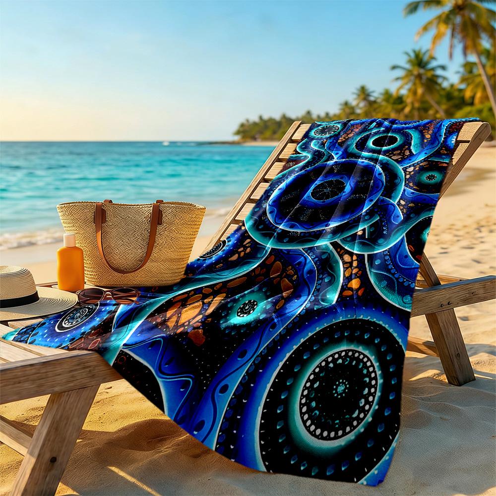 Australian Aboriginal Style Beach Towel High Absorbency & Quick-Dry Comfortable Lightweight