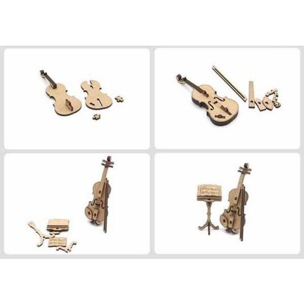 Making String Instrument Violin 3D Stereoscopic Puzzle Korea 3d Puzzle