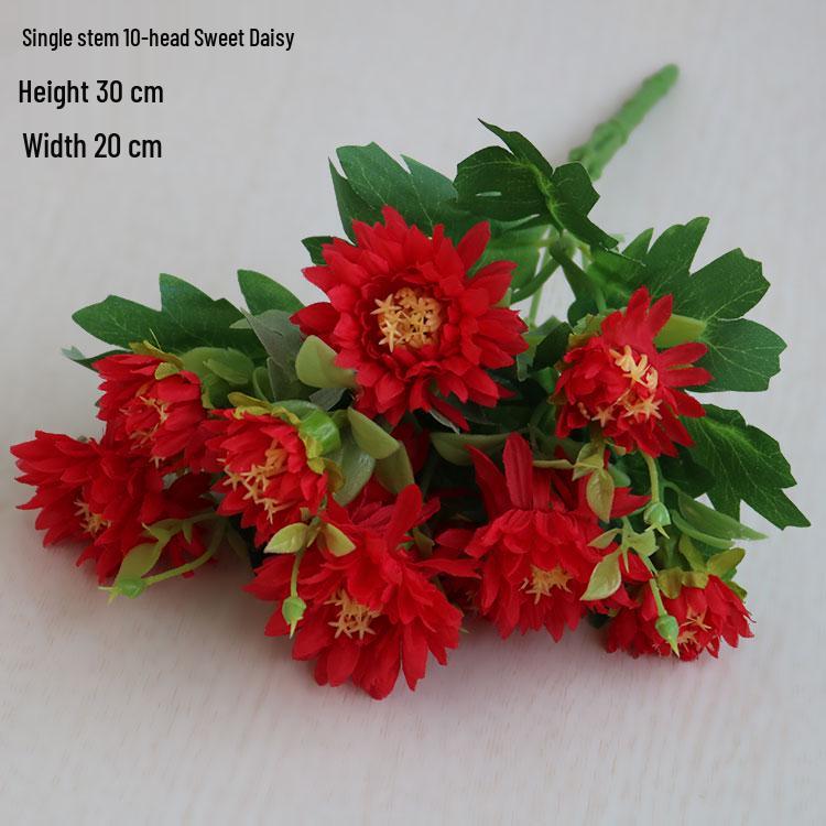 Silk Fake Flower Bouquet for Living Room or Dining Table Decor - Plastic Dried Flower Bonsai Ornaments