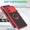 Magnet Matte Case For Xiaomi POCO X4 Pro X5 F4 X3 M4 M3 Pro GT 5G Redmi Note 7 8 8T 8A Shockproof Ring Holder Luxury Cover Funda