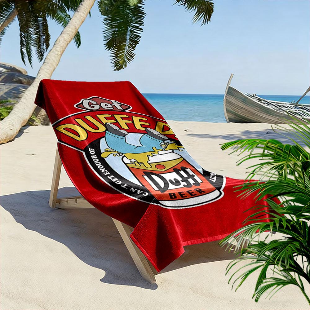 Get Duffed Beer Design Towel Beach Towel Quick-drying for Travel Outdoor Sports Jogging Beach and Swimming