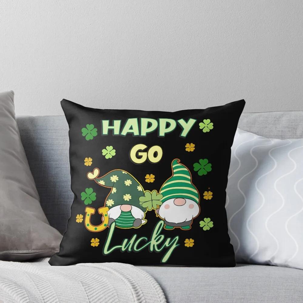 Green Dwarf Clover St. Patrick's Day Pattern Decorative Pillowcase Cushion Cover Print Decoration Living Room Office Home
