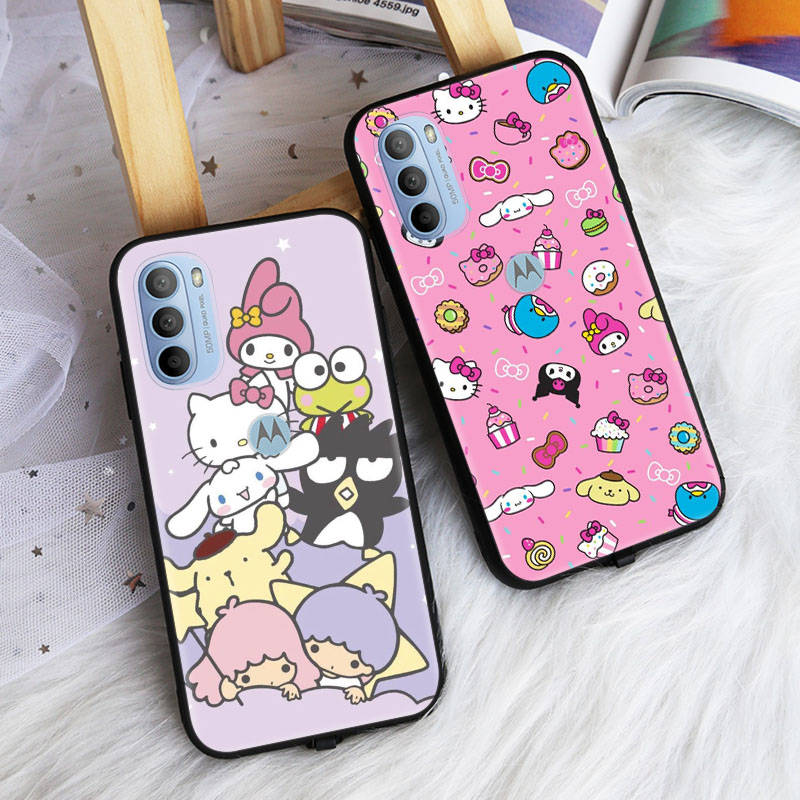 AH46 Sanrio Cartoon черный чехол для Samsung Note 20 Lite S24 Ultra S23 S22 A05 A06 A11 A71 A15 A16 A13 A24 A25 A33 A52 A53 M55 M35 Sofe Cover