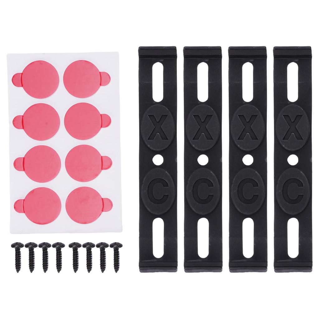 4PCS Frameless License Plate Holders Waterproofing Snap On License Plate Bracket for European Country License Plates