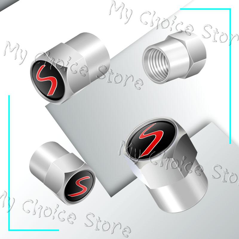 4Pcs/set Metal c91 Alloy S Emblem Car Wheel Tire Valve Stem Caps For Mini Cooper S Logo John Cooper Works R55 R53 R52 F55 F54 F60