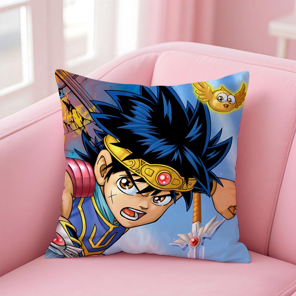 Cute Japanese Game DDragon Quest Slime Cushion Cover Pillow Case Soft Skin Friendly Fabric Concealed Zipper